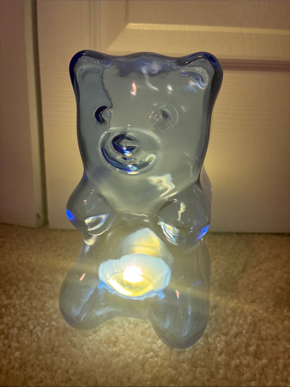 Gummy Bear Night Light/Lamp NWOT Plastic Blue Y2K Eclectic Maximalism Frutiger